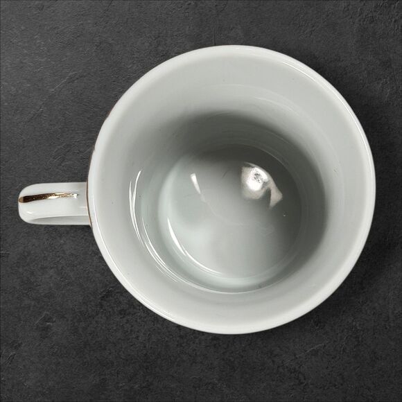 Vintage Dad Coffee Mug Floral Wreath Gold Trim Father’s Day Cup Holiday Gift - Picture 6 of 9